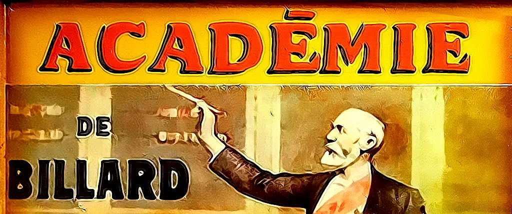 ancienne affiche a propos du billard